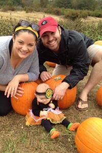 family halloween pumpkin patch