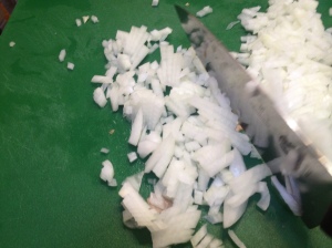 Is it weird that I love chopping onions? It's just so crisp!