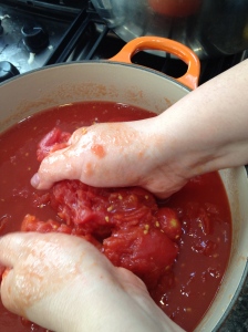 Is there anything better than slow cooked homemade tomato sauce?